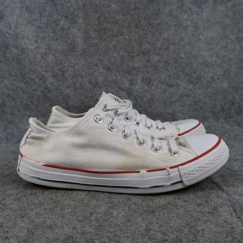 Casual Shoes Womens 7.5 Fabric Lace Up Trainers Sneakers White Cap Toe